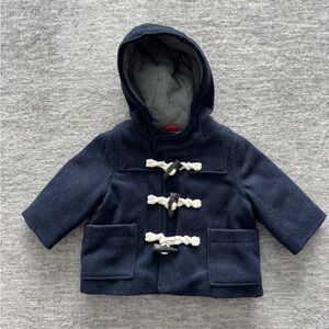 GAP Dark Blue Kids Pea Coat with Hood